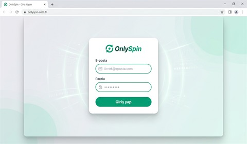 OnlySpin Giriş Ekranı Örnek Görseli