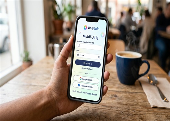 OnlySpin Mobil Giriş Deneyimi Görseli